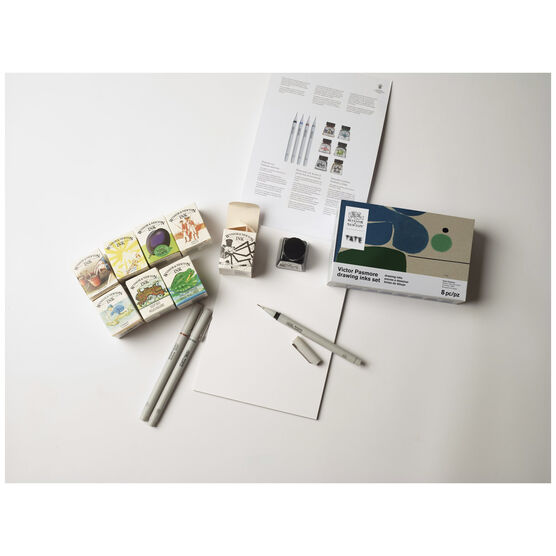 Victor Pasmore drawing inks set lifestyle